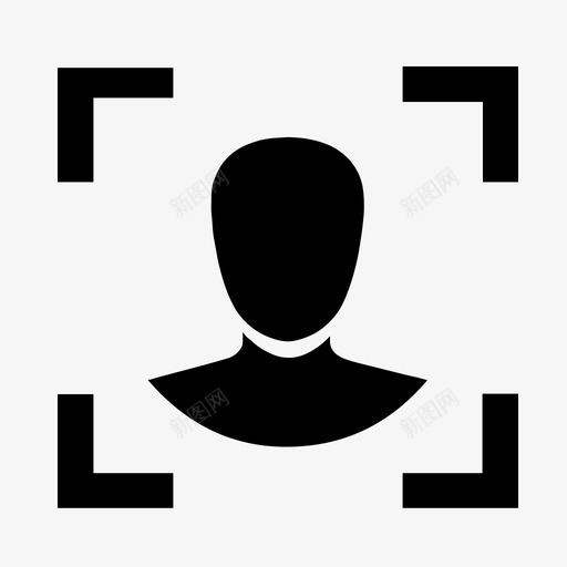 人脸识别扫描框选中版svg_新图网 https://ixintu.com 人脸 识别 扫描 选中