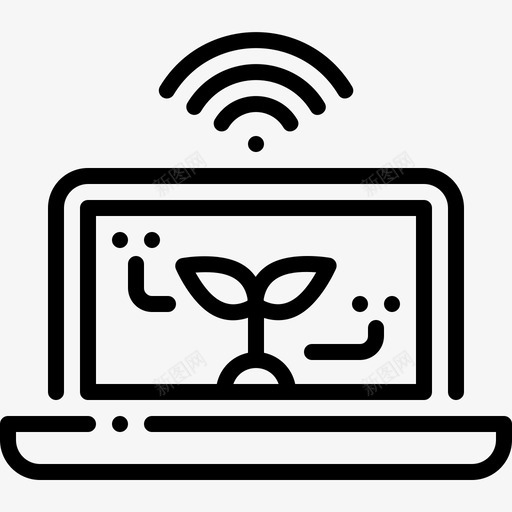 笔记本智能农场72线性svg_新图网 https://ixintu.com 笔记本 智能 农场 线性