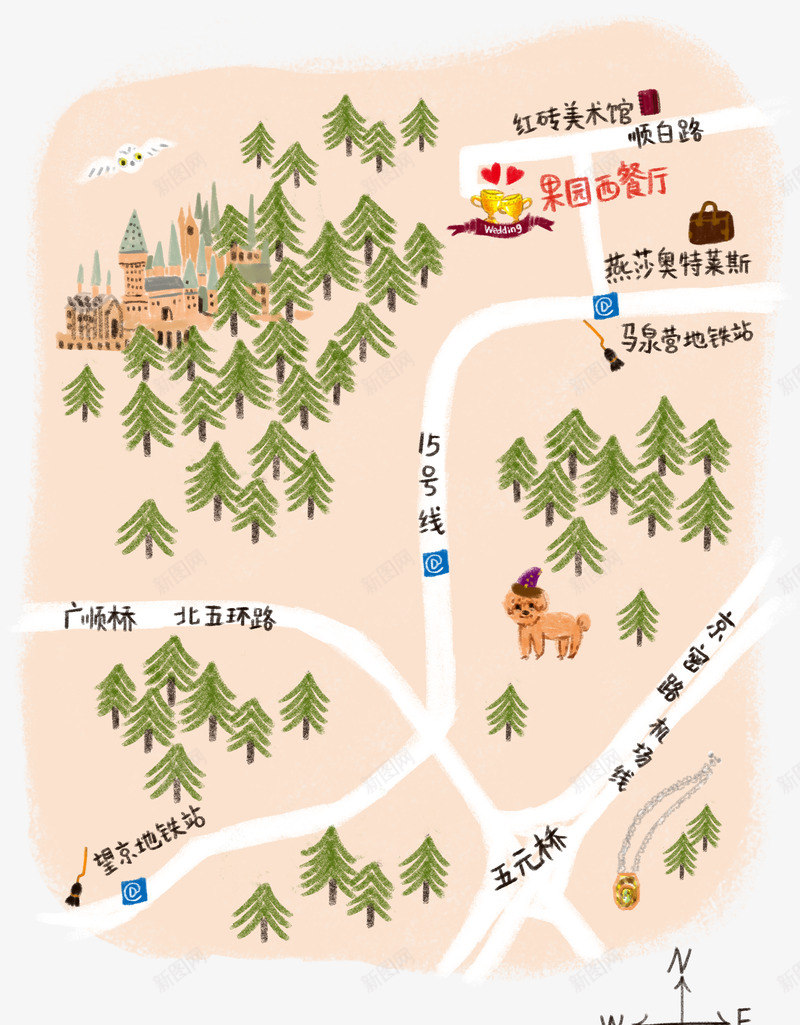 婚礼请柬地图png免抠素材_新图网 https://ixintu.com 婚礼 请柬 地图