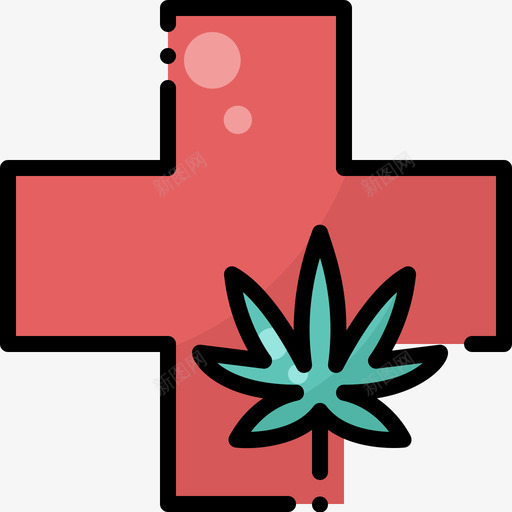 医用大麻13线性颜色svg_新图网 https://ixintu.com 医用 大麻 线性 颜色