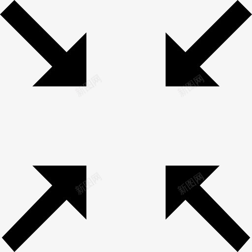 AKLN全屏退出svg_新图网 https://ixintu.com 全屏 退出 线性 简约 圆润
