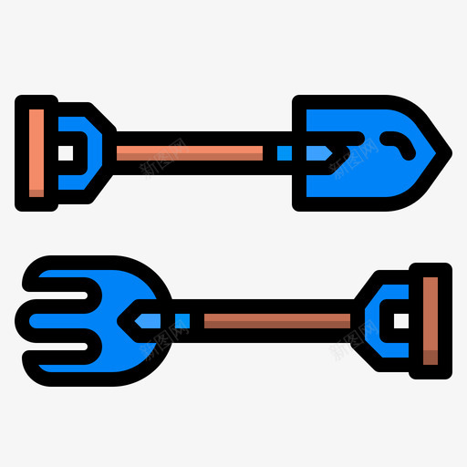 铲家用工具4线颜色svg_新图网 https://ixintu.com 家用 工具 颜色