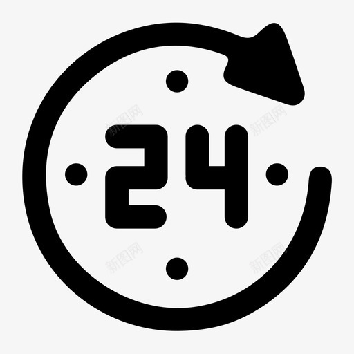 7x24小时svg_新图网 https://ixintu.com 小时