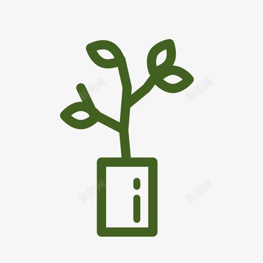 大型盆栽木本植物svg_新图网 https://ixintu.com 大型 盆栽 木本植物 线性 扁平