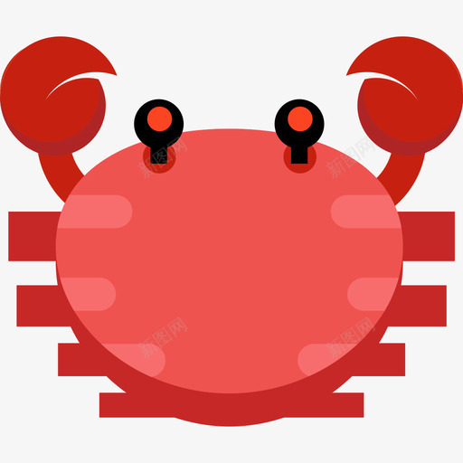 螃蟹svg_新图网 https://ixintu.com 螃蟹 填充 多色 精美 简约 生鲜