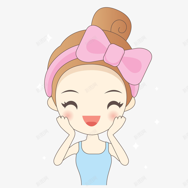 手绘矢量开心大笑女生png免抠素材_新图网 https://ixintu.com 手绘 矢量 开心 大笑 女生