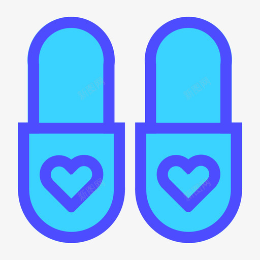 多色线面拖鞋svg_新图网 https://ixintu.com 多色 线面 拖鞋