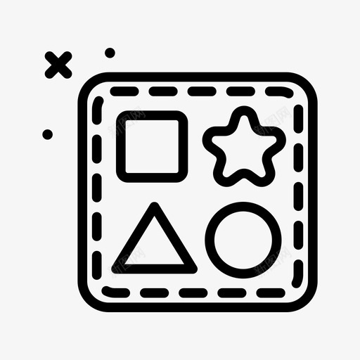 形状玩具玩具48线性svg_新图网 https://ixintu.com 玩具 形状 线性