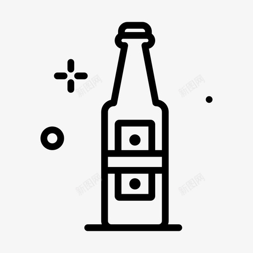 瓶装饮料37线性svg_新图网 https://ixintu.com 瓶装 饮料 线性