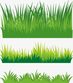 草地小草绿色草坪草丛花草边框小花素材