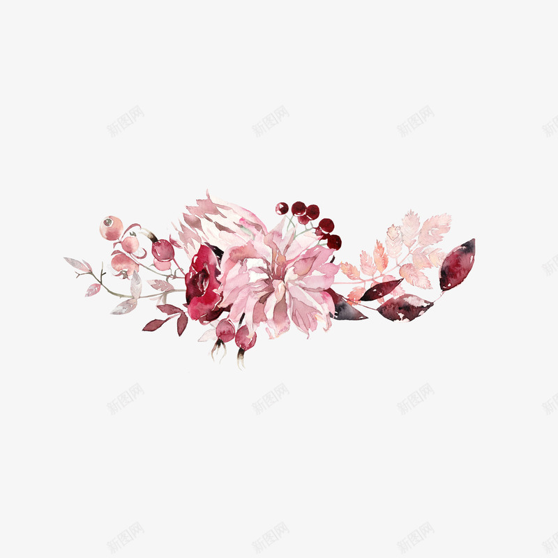 复古艺术装饰水彩画DIY花圈花束等Woodlandpng免抠素材_新图网 https://ixintu.com 复古 艺术 装饰 水彩画 花圈 花束