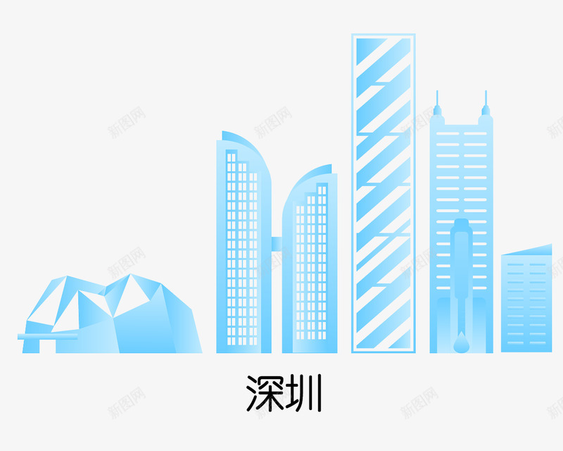 城市地标剪影AI插画商业插画tianxin1247png_新图网 https://ixintu.com 插画 城市 市地 剪影 商业