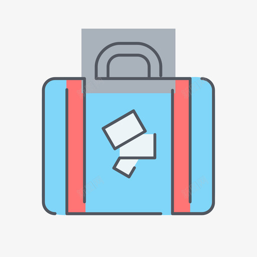 行李箱2svg_新图网 https://ixintu.com 行李箱 填充 扁平 多色 精美 圆润 可爱
