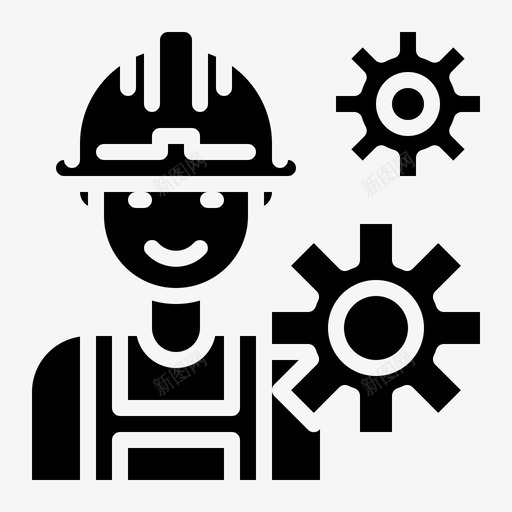 工人劳工9填充svg_新图网 https://ixintu.com 工人 劳工 填充