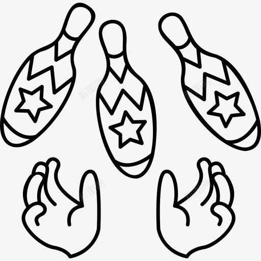 杂耍球马戏团106黑色svg_新图网 https://ixintu.com 杂耍 马戏团 黑色
