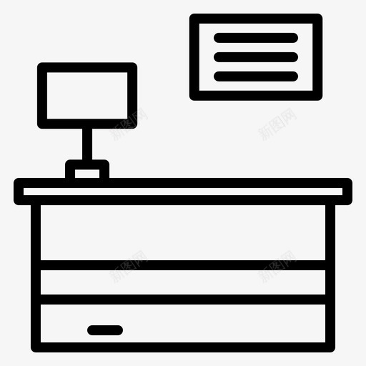 柜台超市98直线型svg_新图网 https://ixintu.com 柜台 超市 市直 线型