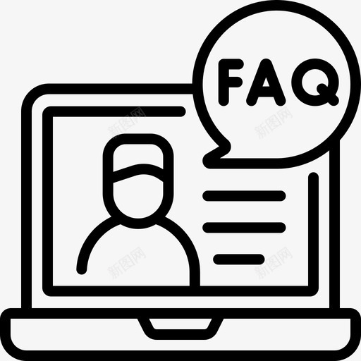常见问题呼叫中心服务19线性svg_新图网 https://ixintu.com 常见问题 呼叫中心 服务 线性