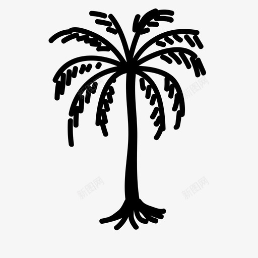 棕榈树海滩夏天svg_新图网 https://ixintu.com 棕榈树 海滩 夏天