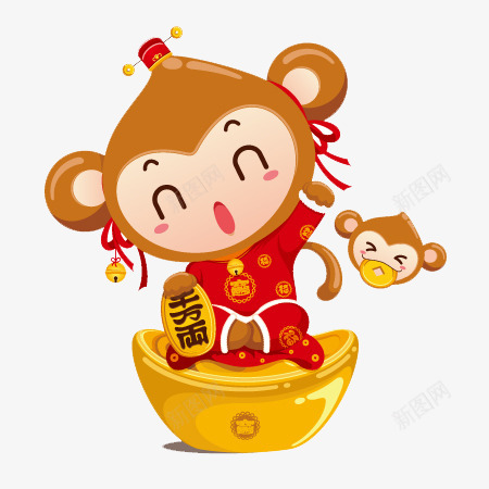 卡通猴子1png免抠素材_新图网 https://ixintu.com 卡通 猴子