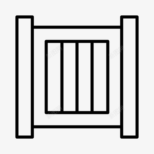 方形门栅栏大门svg_新图网 https://ixintu.com 方形 栅栏 大门 金属