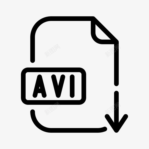 下载avi文件下载文件文档svg_新图网 https://ixintu.com 下载 文件下载 文件 文档