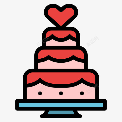婚礼蛋糕婚礼275线性颜色svg_新图网 https://ixintu.com 婚礼 蛋糕 线性 颜色