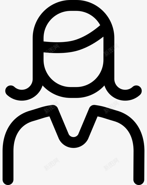女性人类人svg_新图网 https://ixintu.com 女性 人类 类人 用户 面孔