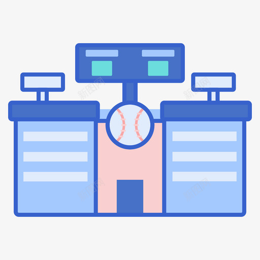 棒球场棒球79线性颜色svg_新图网 https://ixintu.com 棒球场 棒球 线性 颜色