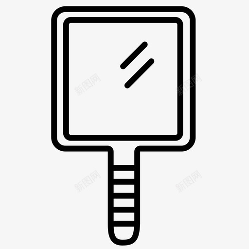 镜子手镜小镜子svg_新图网 https://ixintu.com 镜子 手镜 化妆品 美容