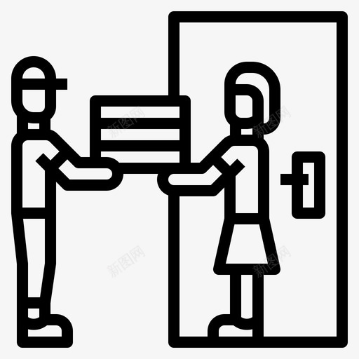 送货员送餐员81直系svg_新图网 https://ixintu.com 送货 货员 送餐员 直系