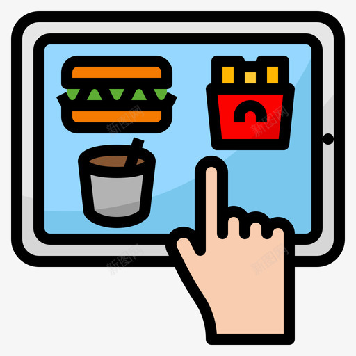 在线订购食品配送83线性颜色svg_新图网 https://ixintu.com 在线订购 食品 配送 线性 颜色