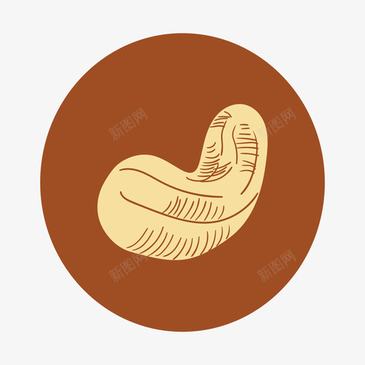 炭烧腰果svg_新图网 https://ixintu.com 腰果 炭烧 手绘 简约 多色