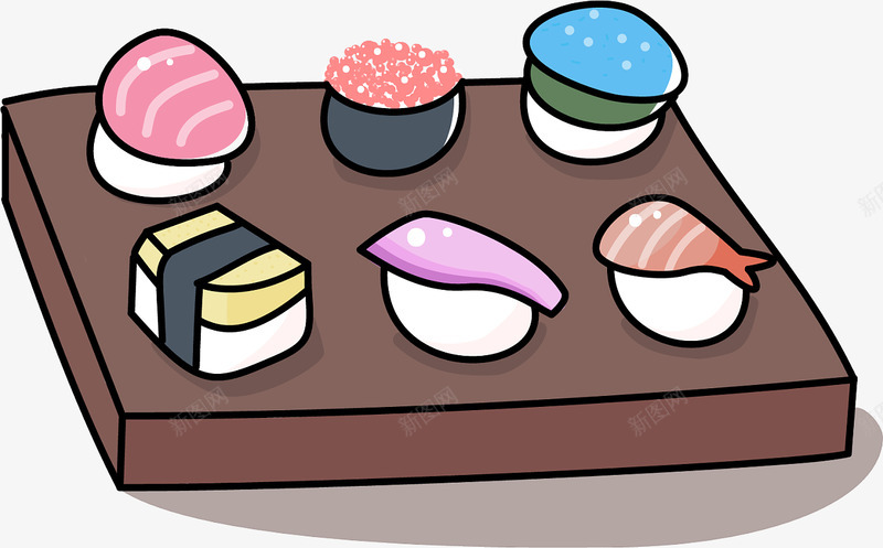 寿司插画儿童插画png_新图网 https://ixintu.com 寿司 插画 儿童