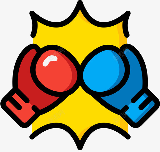 拳击手套拳击14线颜色svg_新图网 https://ixintu.com 拳击 拳击手 手套 颜色