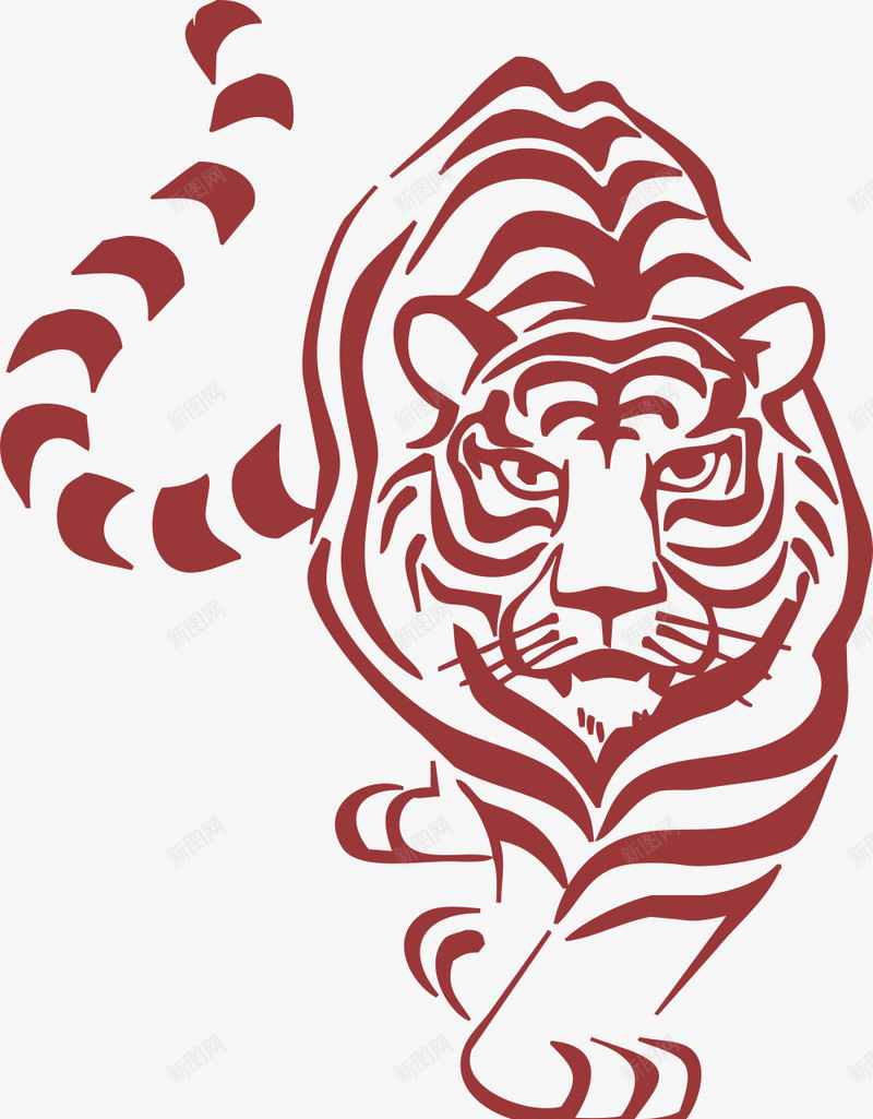 老虎条纹图png免抠素材_新图网 https://ixintu.com 老虎 条纹