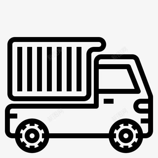 自卸车26车直线型svg_新图网 https://ixintu.com 自卸车 车直 线型