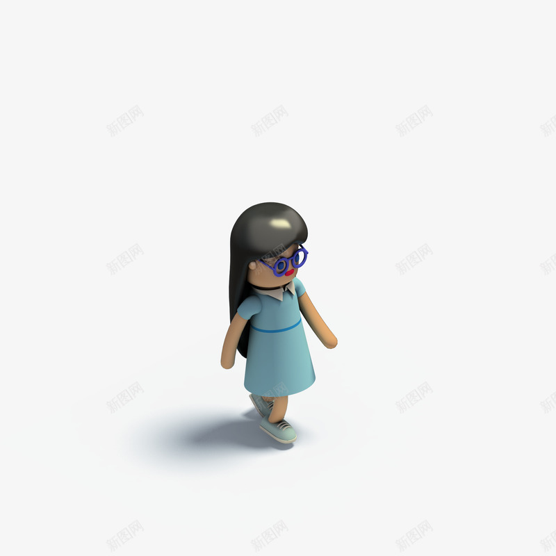 C4D人物小孩3D立体模型png免抠素材_新图网 https://ixintu.com 人物 小孩 立体 模型