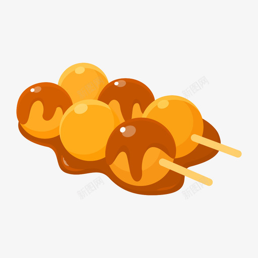 章鱼小丸子svg_新图网 https://ixintu.com 章鱼 小丸 丸子 填充 扁平 手绘 精美 多色 圆润