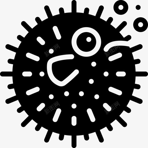 河豚鱼潜水43填充svg_新图网 https://ixintu.com 河豚 潜水 填充