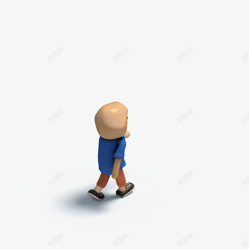 C4D人物小孩3D立体模型png免抠素材_新图网 https://ixintu.com 人物 小孩 立体 模型