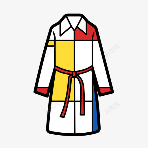 服装中长款外套svg_新图网 https://ixintu.com 服装 中长 外套 填充 多色 方正 德里 里安 风格