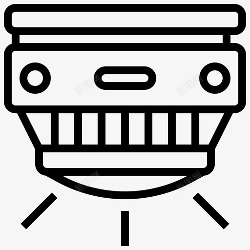 烟雾探测器消防站8线性svg_新图网 https://ixintu.com 烟雾 探测器 消防 线性