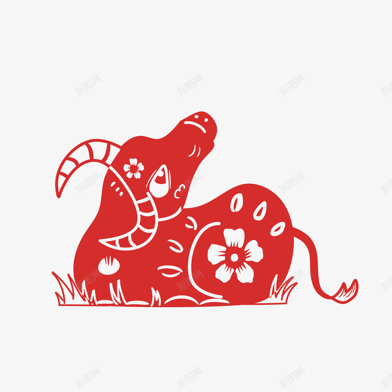 2021年牛年剪纸红色新年春节喜庆插画窗花AI矢量png免抠素材_新图网 https://ixintu.com 牛年 剪纸 红色 新年 年春节 喜庆 插画 窗花 矢量
