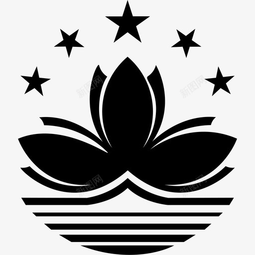 澳门区旗svg_新图网 https://ixintu.com 中华人民共和国香港特别行政区 中国澳门 区旗 澳门
