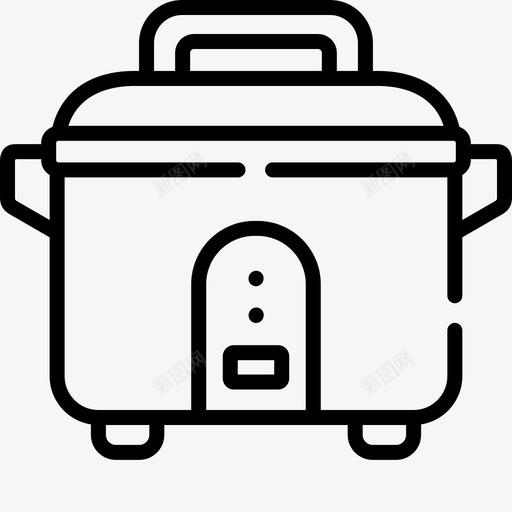 电饭煲烧烤58线性svg_新图网 https://ixintu.com 电饭煲 烧烤 线性