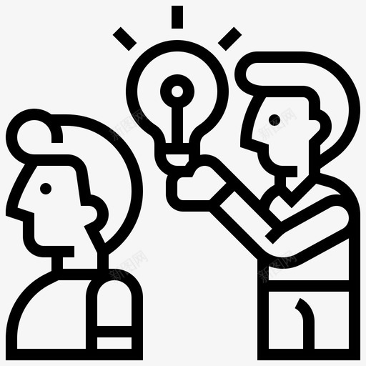 分享设计思维82线性svg_新图网 https://ixintu.com 分享 设计 思维 线性