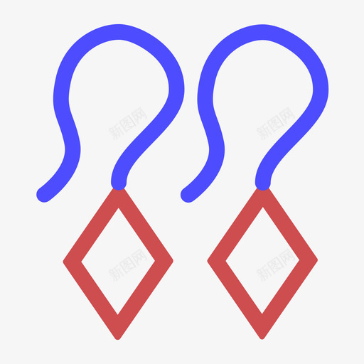 配饰耳坠多色线性svg_新图网 https://ixintu.com 配饰 耳坠 多色 线性