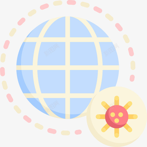 世界冠状病毒19扁平svg_新图网 https://ixintu.com 世界 冠状 病毒 扁平