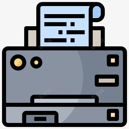 打印机计算机组件10线性颜色svg_新图网 https://ixintu.com 打印机 计算机 组件 线性 颜色