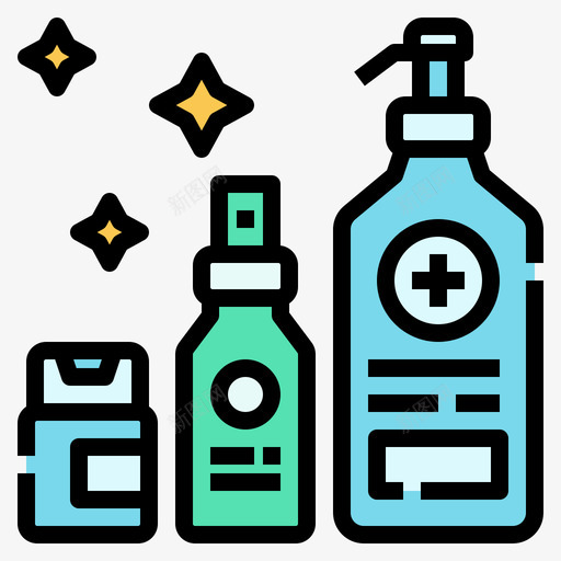 液体肥皂自我保护1线性颜色svg_新图网 https://ixintu.com 液体 肥皂 自我 保护 线性 颜色
